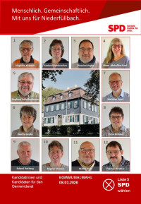 Gemeinderatskandidatinnen und Kandidaten für Niederfüllbach