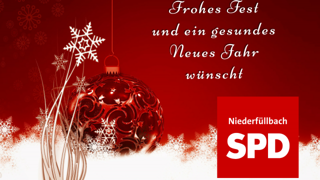 Frohes Fest und ein gesundes Neues Jahr wünscht SPD Niederfüllbach